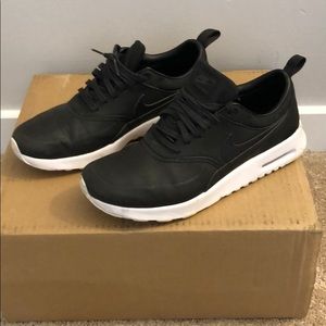 Nike Air Max Thea- all black leather, Size 8.